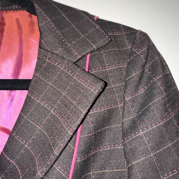 Brown and Pink Bow Blazer ASO Paris Geller - Picture 5 of 7